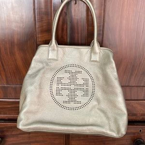 Tory Burch metallic gold oversize tote bag, purse
